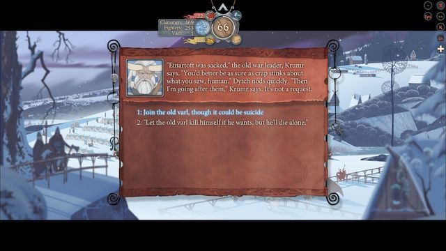 Po dotarciu do małej wioski Einartoft będziesz musiał podjąć bardzo ważną decyzję - Droga do Einartoft | Rozdział 13 | The Banner Saga 2 - The Banner Saga 2 - poradnik do gry