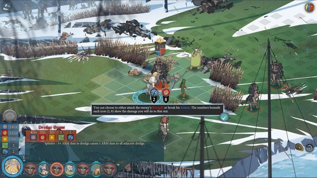 Atakując silnych wrogów najpierw osłabiaj ich pancerz i dopiero potem skupiaj się na ich pasku siły - Zadawanie i otrzymywanie obrażeń | Walka | The Banner Saga 2 - The Banner Saga 2 - poradnik do gry
