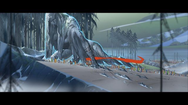 Zatrzymanie się w lokacji z wielkim głazem to dobry sposób na bezpłatne poprawienie morale - Morale | Karawana | The Banner Saga 2 - The Banner Saga 2 - poradnik do gry