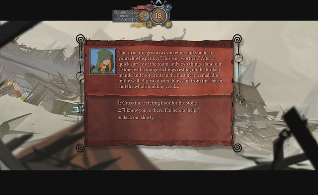 Zbadaj ruiny, a znajdziesz artefakt i ludzi, jeśli wybierzesz rozsądnie - Ormsdalr | Rozdział 8 / Chapter 8 | The Banner Saga 2 - The Banner Saga 2 - poradnik do gry