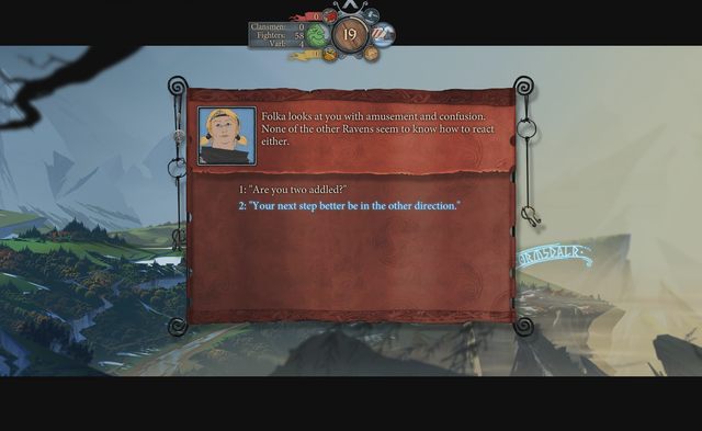 Dwójka varlów nie całkiem chce się do ciebie dołączyć, lub tylko to ukrywa, bo przystaną na złożoną propozycję - Droga do Bindal | Rozdział 9 / Chapter 9 | The Banner Saga 2 - The Banner Saga 2 - poradnik do gry