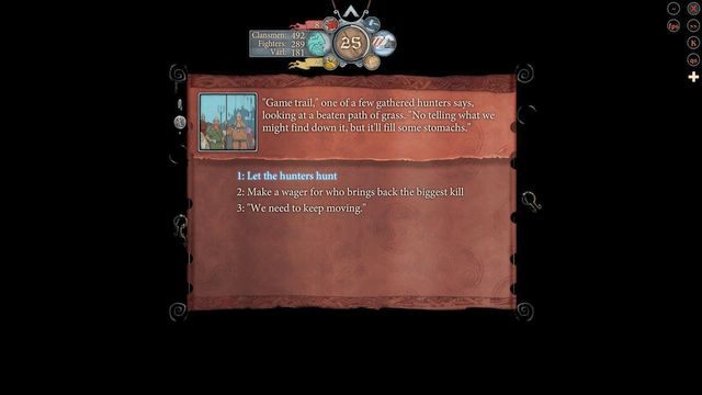 Pierwsza decyzja po opuszczeniu obozowiska - Droga do Grundar | Rozdział 10 / Chapter 10 | The Banner Saga 2 - The Banner Saga 2 - poradnik do gry