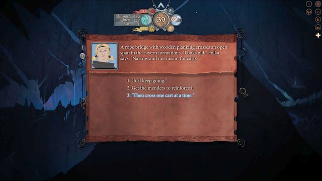 Najlepiej nie kusić losu z niezabezpieczonym mostem - Droga przez podziemia | Rozdział 11 / Chapter 11 | The Banner Saga 2 - The Banner Saga 2 - poradnik do gry