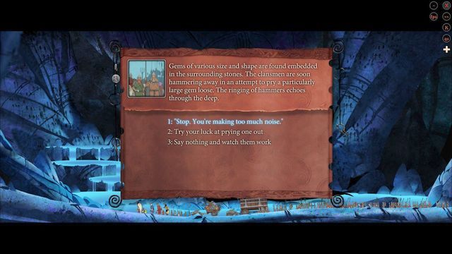 Chwila odpoczynku przy źrodłach po całodniowej wędrówce - Droga przez podziemia | Rozdział 11 / Chapter 11 | The Banner Saga 2 - The Banner Saga 2 - poradnik do gry