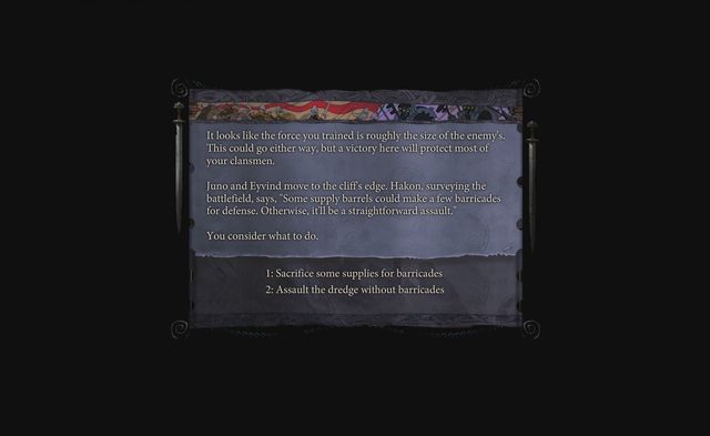 Jeśli czujesz się na siłach do walki, nie marnuj zapasów - Podróż do Ormsdalr | Rozdział 8 / Chapter 8 | The Banner Saga 2 - The Banner Saga 2 - poradnik do gry