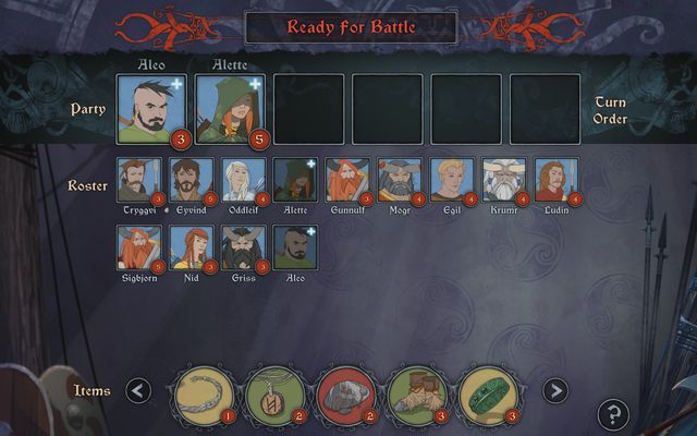 Jeśli zaczynasz grę jako Alette lub Rook, twoje oddziały zawsze mają początkowo ten sam układ bohaterów - Podróż do Ormsdalr | Rozdział 8 / Chapter 8 | The Banner Saga 2 - The Banner Saga 2 - poradnik do gry