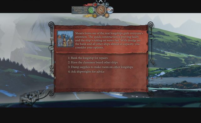 Rzeka kończy się wodospadem, a w związku z tym możesz oczekiwać strat w ludziach i zapasach - Podróż do Ormsdalr | Rozdział 8 / Chapter 8 | The Banner Saga 2 - The Banner Saga 2 - poradnik do gry