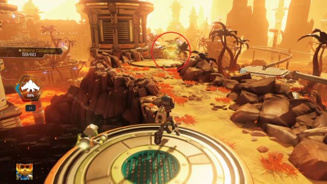 A tutaj lokalizacja Złotej Śrubki. - Ratchet & Clank: Złote Śrubki/Gold Bolt - lista, wszystkie śrubki - Ratchet & Clank - poradnik do gry