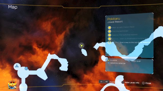 Miejsce, w którym możesz wpłynąć do podwodnej jaskini. - Ratchet & Clank: Złote Śrubki/Gold Bolt - lista, wszystkie śrubki - Ratchet & Clank - poradnik do gry
