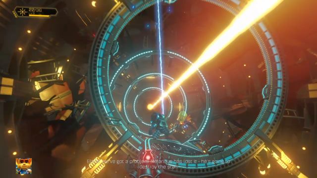 Pamiętaj, by korzystać z linki z hakiem, by przedostawać się przez przepaści. - Ratchet & Clank: Dr. Nefarious - boss, jak pokonać? - Ratchet & Clank - poradnik do gry