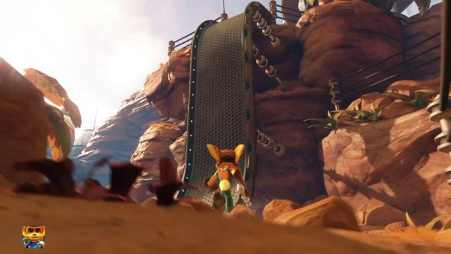 Wdrapanie się po rampie jest w tym momencie niemożliwe. - Ratchet & Clank: Planeta Veldin - solucja, opis przejścia, wszystkie zadania - Ratchet & Clank - poradnik do gry