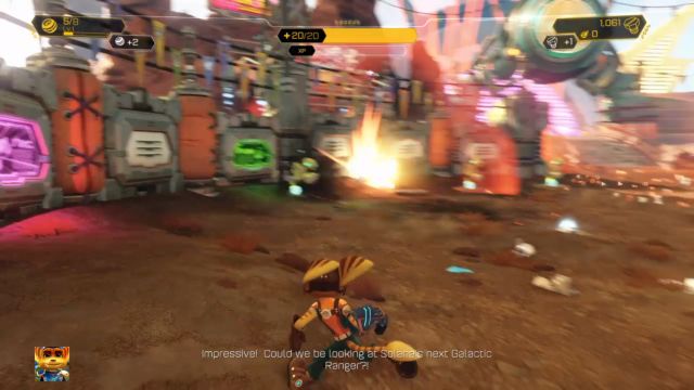 Ostatnia arena podczas etapu treningowego. - Ratchet & Clank: Planeta Veldin - solucja, opis przejścia, wszystkie zadania - Ratchet & Clank - poradnik do gry