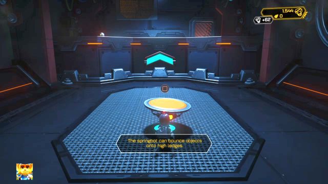 Pierwszy z wielu robotów, które wykorzystasz do rozwiązywania zagadek. - Ratchet & Clank: Planeta Veldin - solucja, opis przejścia, wszystkie zadania - Ratchet & Clank - poradnik do gry