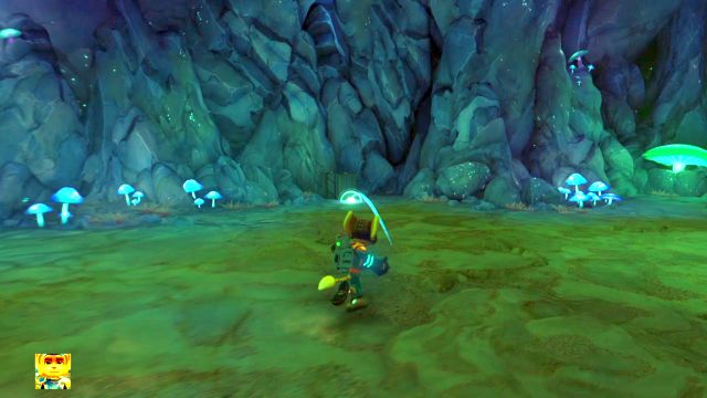 Ściana którą zniszczyć można przy pomocy granatu. - Ratchet & Clank: Planeta Novalis - solucja, opis przejścia, wszystkie zadania - Ratchet & Clank - poradnik do gry