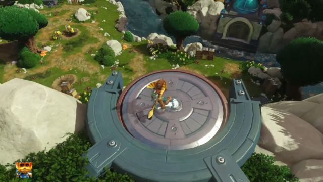 Wykorzystaj platformę, by zejść na dół. - Ratchet & Clank: Planeta Novalis - solucja, opis przejścia, wszystkie zadania - Ratchet & Clank - poradnik do gry