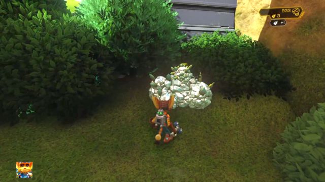 Schowane w krzakach Raritarium. - Ratchet & Clank: Planeta Novalis - solucja, opis przejścia, wszystkie zadania - Ratchet & Clank - poradnik do gry