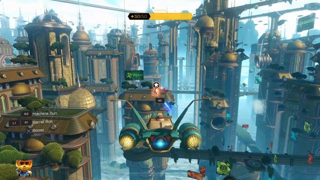 Wrogie transportery oznaczone są ikonką gwiazdki. - Ratchet & Clank: Planeta Kerwan - solucja, opis przejścia, wszystkie zadania - Ratchet & Clank - poradnik do gry