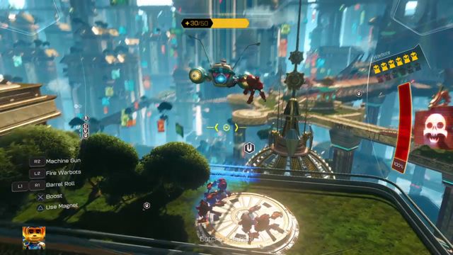 Użyj magnesu by przyciągnąć do statku wrogie jednostki... - Ratchet & Clank: Planeta Kerwan - solucja, opis przejścia, wszystkie zadania - Ratchet & Clank - poradnik do gry