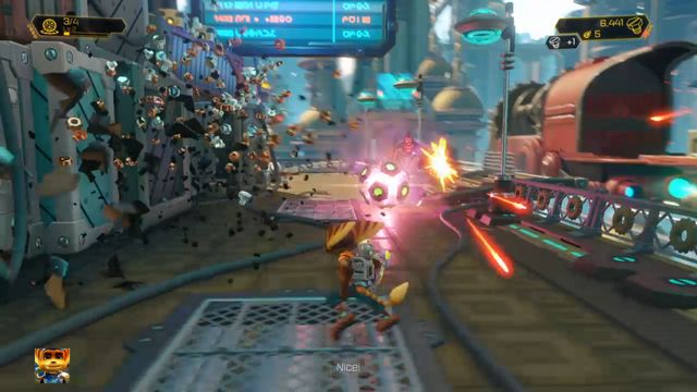 Przed wejściem na pociąg czeka cię istna rozróba. - Ratchet & Clank: Planeta Kerwan - solucja, opis przejścia, wszystkie zadania - Ratchet & Clank - poradnik do gry