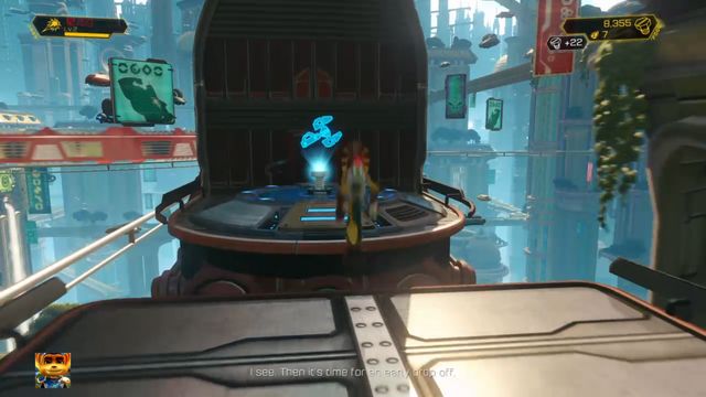 Aktywacja ostatniego mechanizmu praktycznie zakończy przygodę na pociągu. - Ratchet & Clank: Planeta Kerwan - solucja, opis przejścia, wszystkie zadania - Ratchet & Clank - poradnik do gry