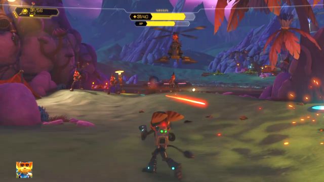 Oczyść okolicę z przeciwników by uratować agenta Skidda. - Ratchet & Clank: Planeta Aridia - solucja, opis przejścia, wszystkie zadania - Ratchet & Clank - poradnik do gry