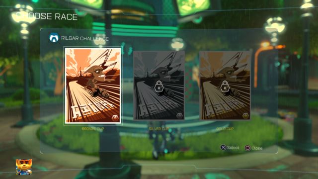 Poziomy srebrny i złoty są na początku zablokowane. - Ratchet & Clank: Planeta Rilgar - solucja, opis przejścia, wszystkie zadania - Ratchet & Clank - poradnik do gry