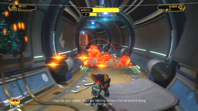 Predator pozwala namierzyć do 4 wrogów na raz. - Ratchet & Clank: Planeta Nebula G34 - solucja, opis przejścia, wszystkie zadania - Ratchet & Clank - poradnik do gry