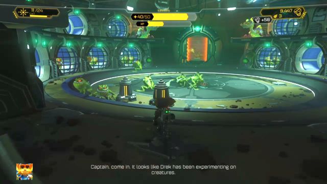 Wrogów na arenie będzie cała masa. - Ratchet & Clank: Planeta Nebula G34 - solucja, opis przejścia, wszystkie zadania - Ratchet & Clank - poradnik do gry