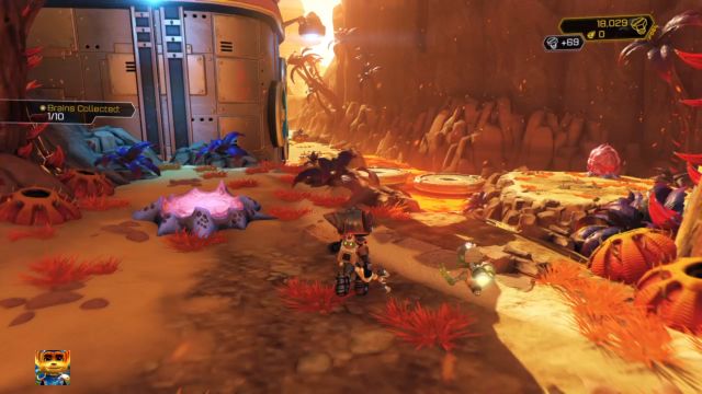 Widoczny w oddali mózg. - Ratchet & Clank: Planeta Gaspar - solucja, opis przejścia, wszystkie zadania - Ratchet & Clank - poradnik do gry