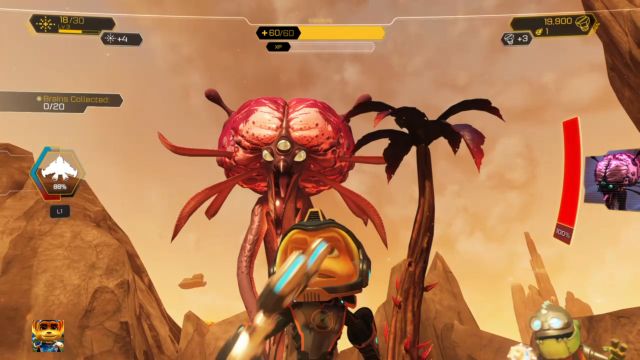 Eliminacja tych latających stworów nagrodzi cię trzema mózgami. - Ratchet & Clank: Planeta Gaspar - solucja, opis przejścia, wszystkie zadania - Ratchet & Clank - poradnik do gry