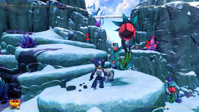 Ścieżka prowadząca do Złotej Śrubki. - Ratchet & Clank: Planeta Batalia - solucja, opis przejścia, wszystkie zadania - Ratchet & Clank - poradnik do gry