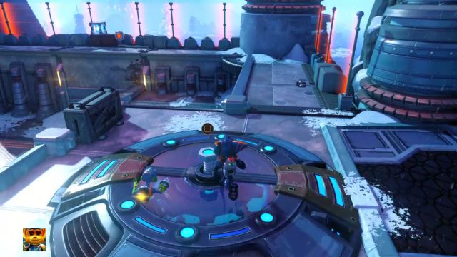 Mechanizm zlokalizowany na murze. - Ratchet & Clank: Planeta Batalia - solucja, opis przejścia, wszystkie zadania - Ratchet & Clank - poradnik do gry