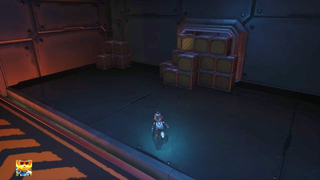 Za tymi pudłami znajdziesz Raritarium. - Ratchet & Clank: Planeta Quartu - solucja, opis przejścia, wszystkie zadania - Ratchet & Clank - poradnik do gry