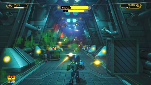 Kopie Pana Zurkona giną od jednego strzału. - Ratchet & Clank: Planeta Quartu - solucja, opis przejścia, wszystkie zadania - Ratchet & Clank - poradnik do gry