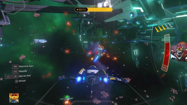 Ostrzeliwuj okręt Victora Von Iona. - Ratchet & Clank: Deplanetiser - solucja, opis przejścia, wszystkie zadania - Ratchet & Clank - poradnik do gry