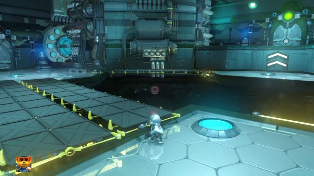 Musisz ustawić dwie kładki koło siebie. - Ratchet & Clank: Deplanetiser - solucja, opis przejścia, wszystkie zadania - Ratchet & Clank - poradnik do gry