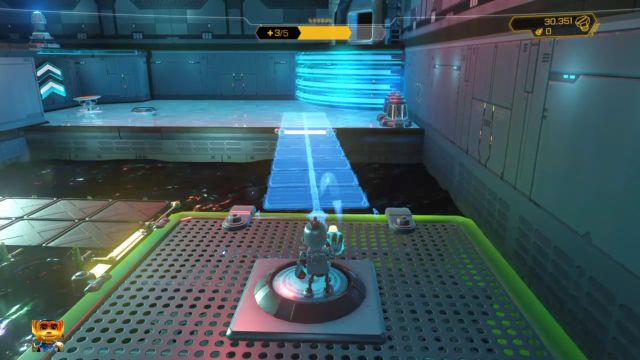 Ustawienie kładki od platformy w stronę miejsca startowego. - Ratchet & Clank: Deplanetiser - solucja, opis przejścia, wszystkie zadania - Ratchet & Clank - poradnik do gry