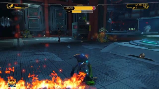 Jedna z wielu komnat w której przyjdzie ci walczyć. - Ratchet & Clank: Deplanetiser - solucja, opis przejścia, wszystkie zadania - Ratchet & Clank - poradnik do gry