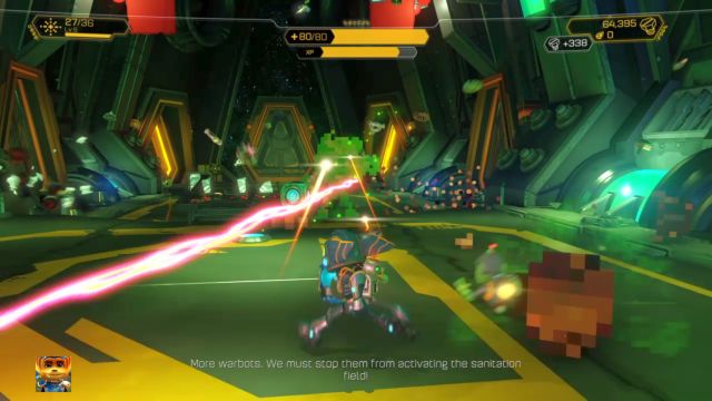 W tym miejscu czeka cię starcie ze sporą grupą wrogów. - Ratchet & Clank: Deplanetiser, powrót - solucja, opis przejścia, zadania - Ratchet & Clank - poradnik do gry