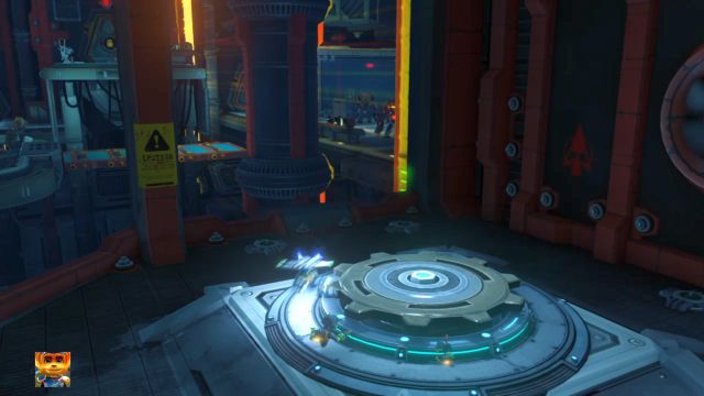 Wykorzystaj mechanizm, by otworzyć przejście. - Ratchet & Clank: Deplanetiser, powrót - solucja, opis przejścia, zadania - Ratchet & Clank - poradnik do gry