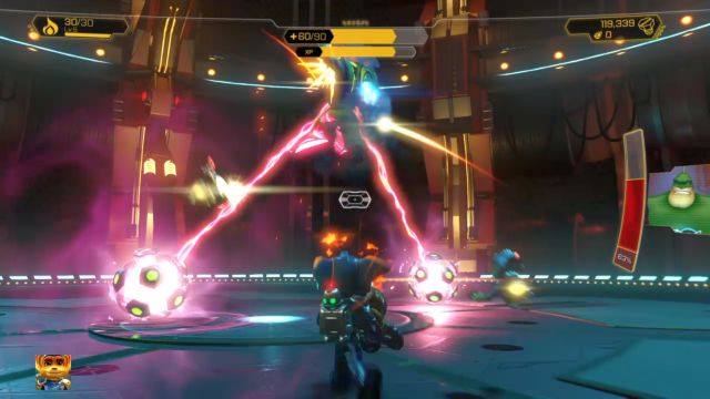 Wykorzystaj Pana Zurkona i Protonowy Dudnik, by znacznie ułatwić sobie zadanie. - Ratchet & Clank: Deplanetiser, powrót - solucja, opis przejścia, zadania - Ratchet & Clank - poradnik do gry