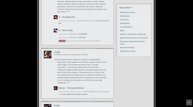 Opis zmian pojawia się na kilka godzin przed wyłączeniem serwerów gry - 8. Śledź zmiany w grze | League of Legends - League of Legends - poradnik do gry