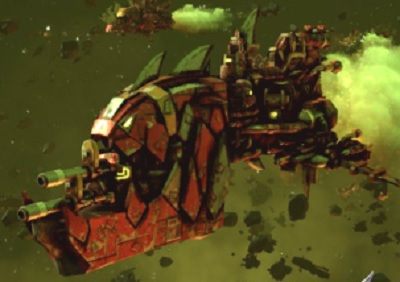Savage Gunship - Ork Pirates | Jednostki Battlefleet Gothic Armada - Battlefleet Gothic: Armada - poradnik do gry