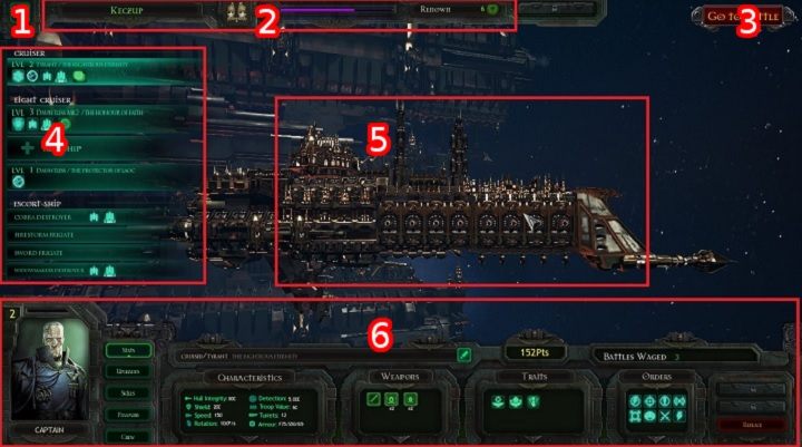 1 - Interfejs i modyfikacje | Warsztat Okrętów w Battlefleet Gothic Armada - Battlefleet Gothic: Armada - poradnik do gry