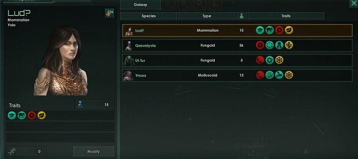 Ta opcja interfejsu to kompendium wiedzy o gatunkach, które udało się zbadać naukowcom z twojego imperium - Interfejs w Stellaris - Stellaris - poradnik do gry