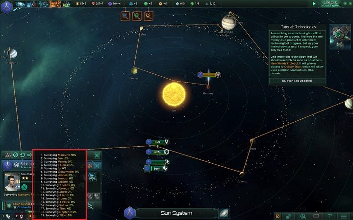 W każdej chwili możesz sprawdzić postępy w realizacji zadania - Tworzenie fundamentów imperium | Dobry start w Stellaris - Stellaris - poradnik do gry