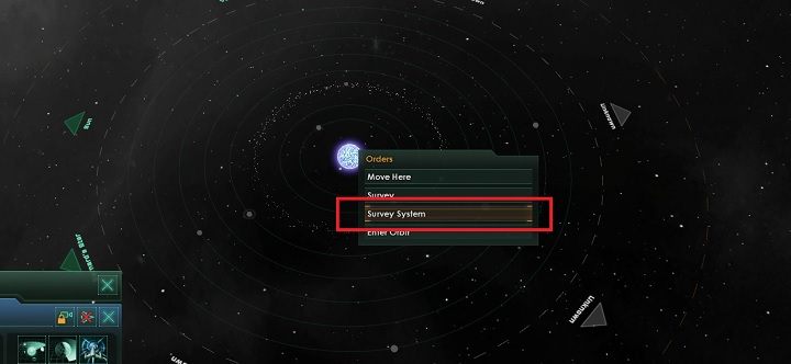 Wybierz statek badawczy i zleć badania w sąsiednim układzie - Zajmowanie układów i kolonizacja planet | Dobry start w Stellaris - Stellaris - poradnik do gry
