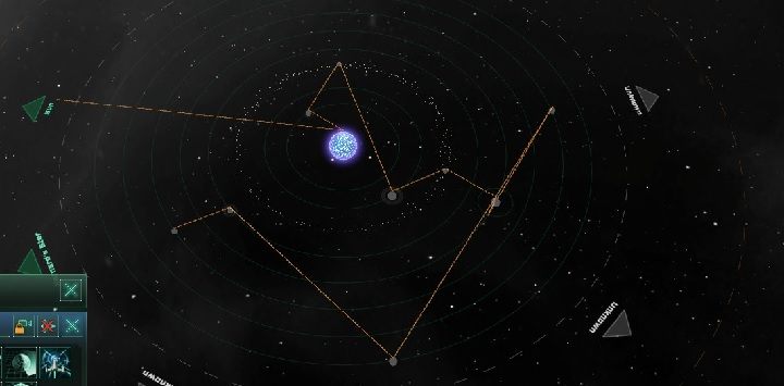 Statek badawczy standardowo wyznaczy sobie własną ścieżkę badania układu - Zajmowanie układów i kolonizacja planet | Dobry start w Stellaris - Stellaris - poradnik do gry
