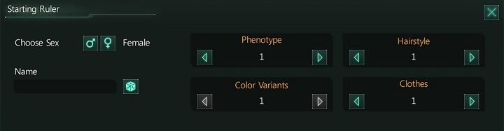 Kolejny punkt to wybór początkowego władcy - Kreator tworzenia frakcji | Frakcje w Stellaris - Stellaris - poradnik do gry