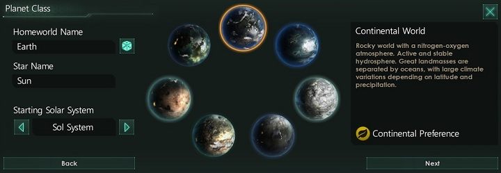 W ramach tej zakładki możesz wyznaczyć nazwę planety oraz gwiazdy które będą w twoim układzie macierzystym - Kreator tworzenia frakcji | Frakcje w Stellaris - Stellaris - poradnik do gry